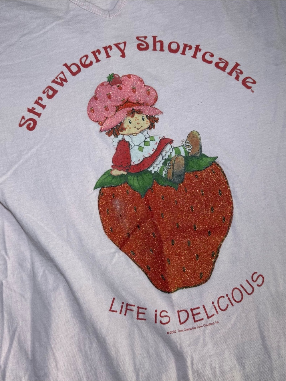 Vintage Y2K Strawberry Shortcake Womens Sleep Shirt Nightgown Size One Size 2002
